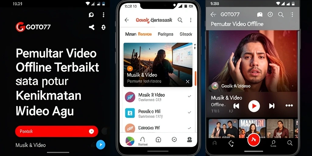 Tampilan antarmuka GOTO77 yang rapi dan mudah dinavigasi untuk Pemutar Video Offline.