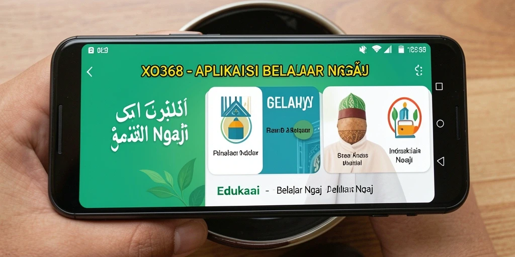 Antarmuka user-friendly dari aplikasi Belajar Ngaji XO368.